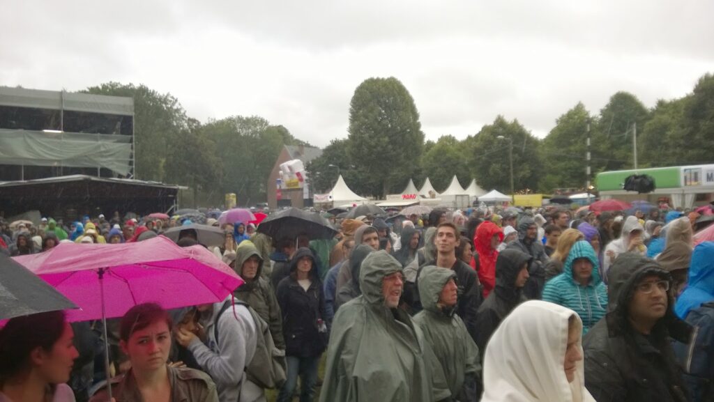 raining at the main square festival