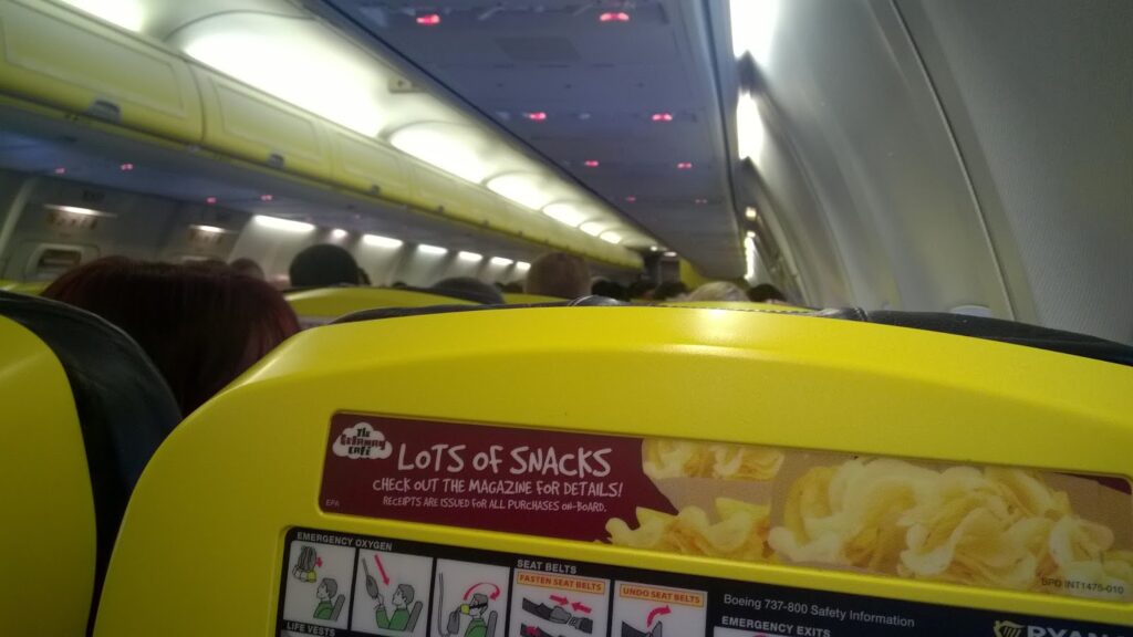 Seats on Ryan Air