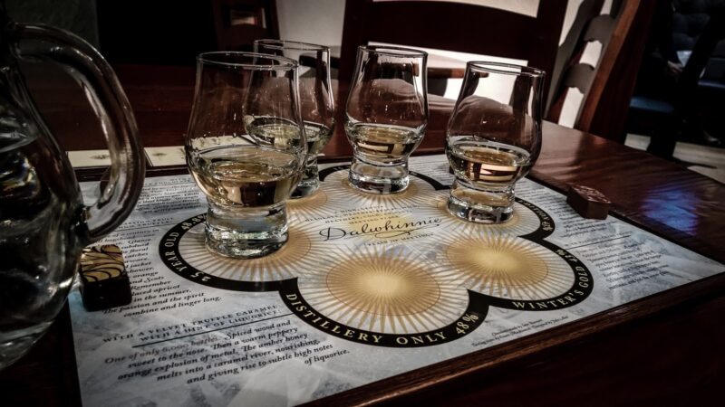 Dalwhinnie whiskey samples